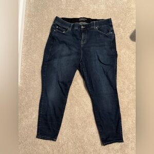 Dark wash skinny jeans